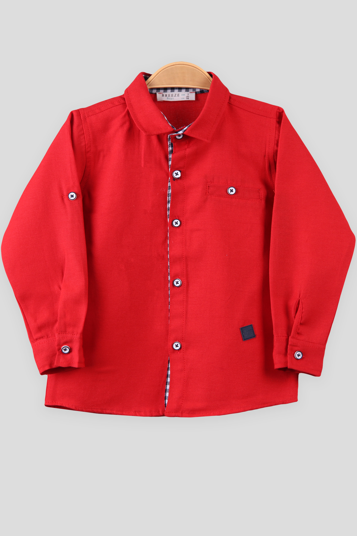Kırmızı 3-7 Yaş - Erkek Çocuk Gömlek | Breeze