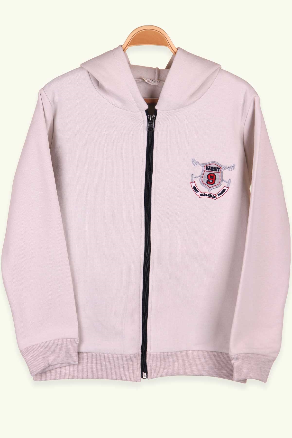 Breeze Erkek Çocuk Hırka Kapüşonlu Taş (8-12 Yaş)