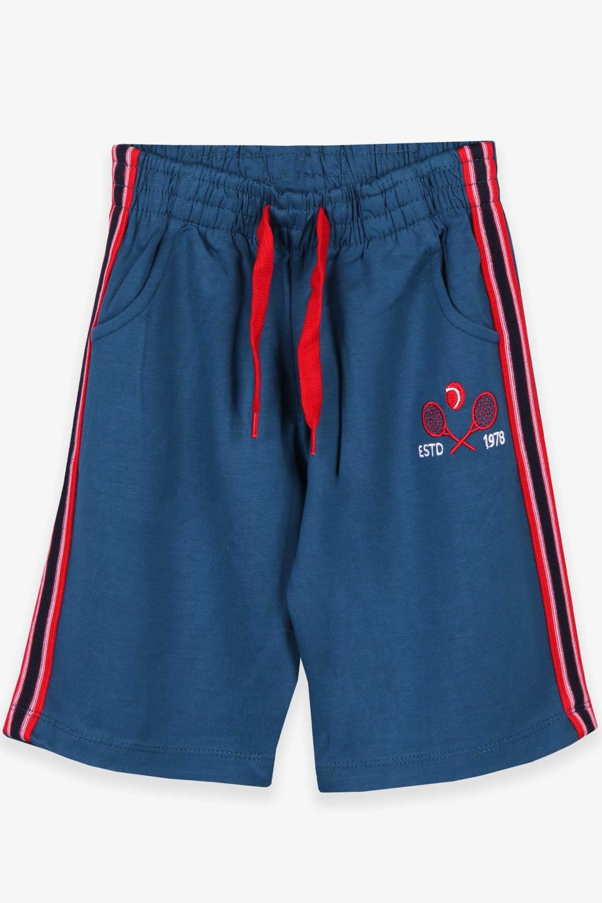 Breeze Erkek Çocuk Kapri Bağcıklı Tenis Nakışlı İndigo (7-12 Yaş)