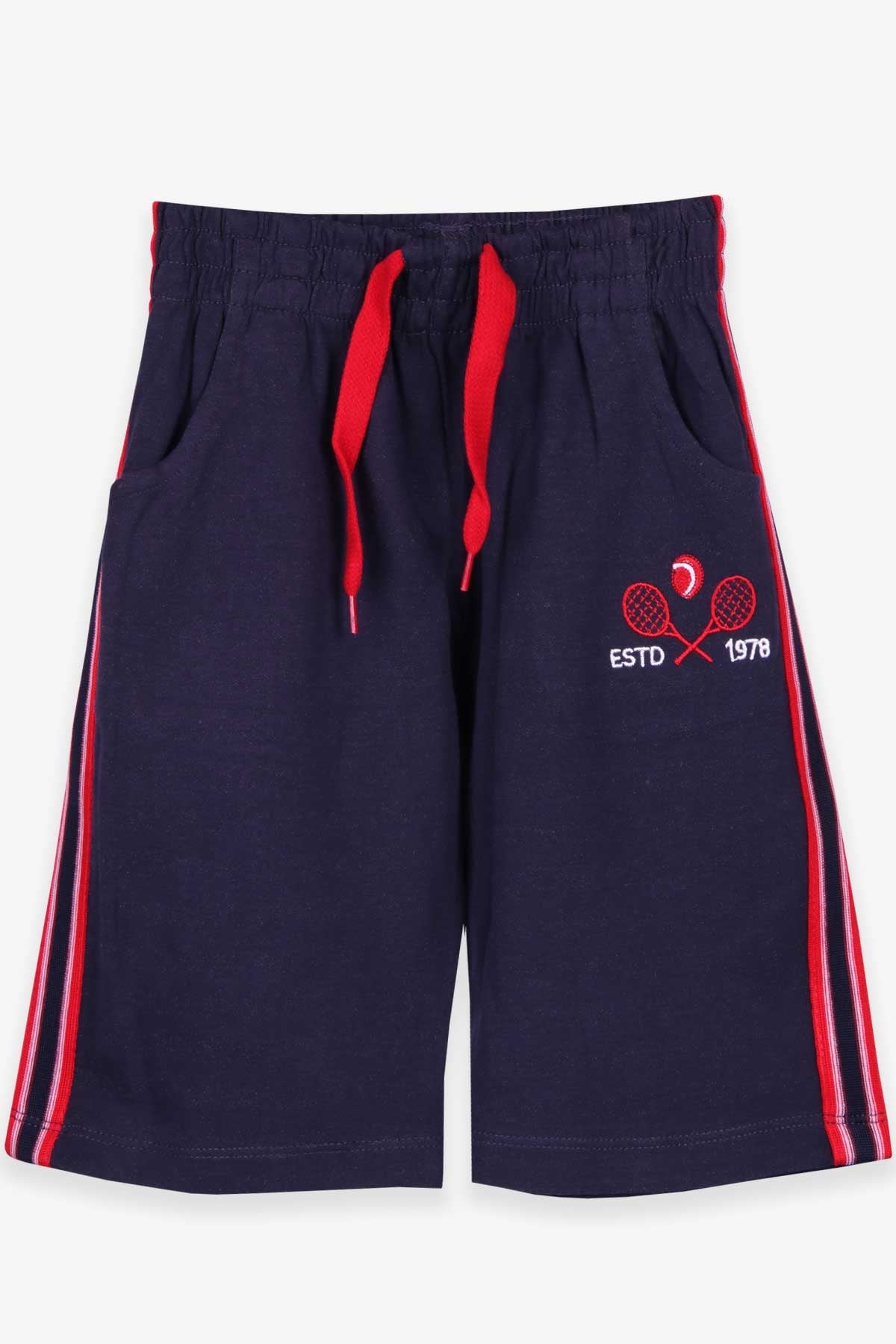 Breeze Erkek Çocuk Kapri Bağcıklı Tenis Nakışlı Lacivert (7-12 Yaş)