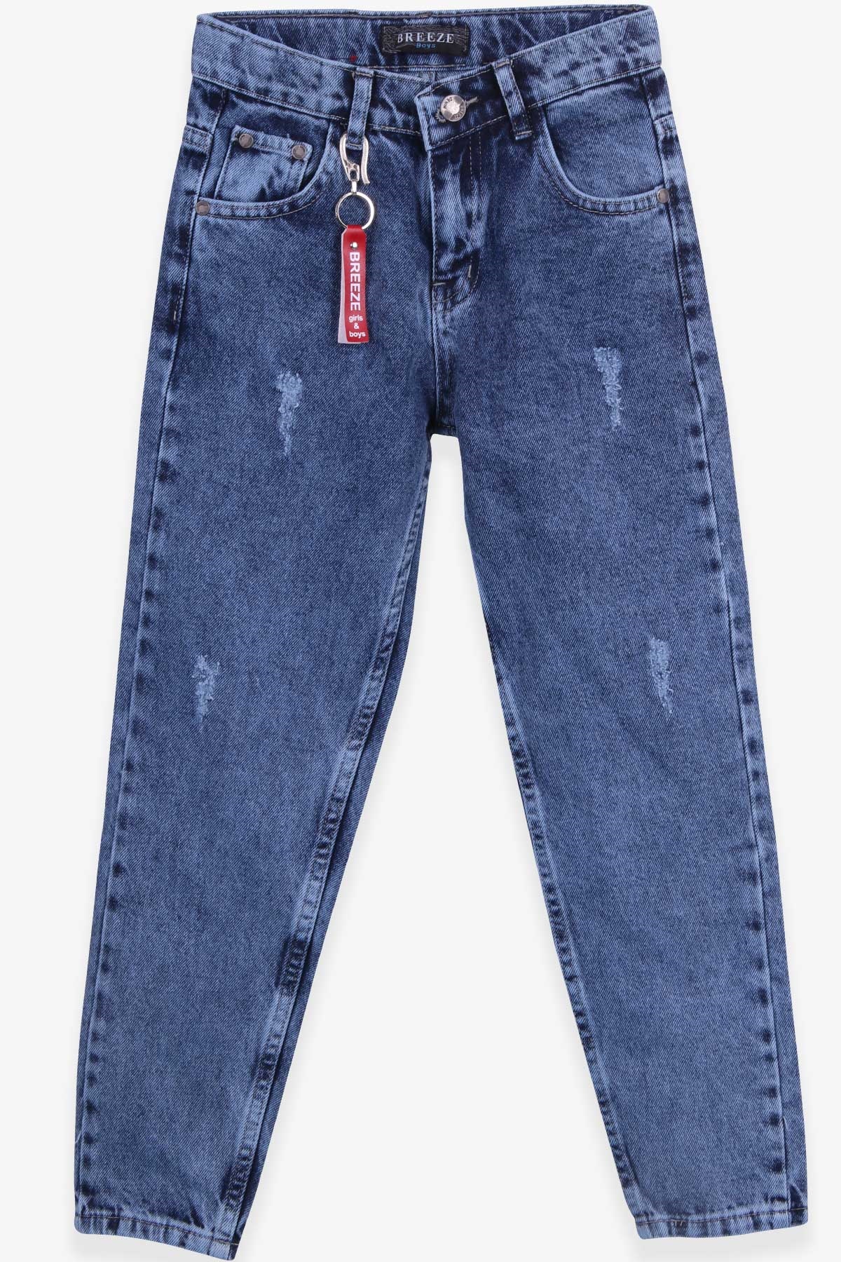Breeze Erkek Çocuk Kot Pantolon Eskitmeli Mavi (8-14 Yaş)