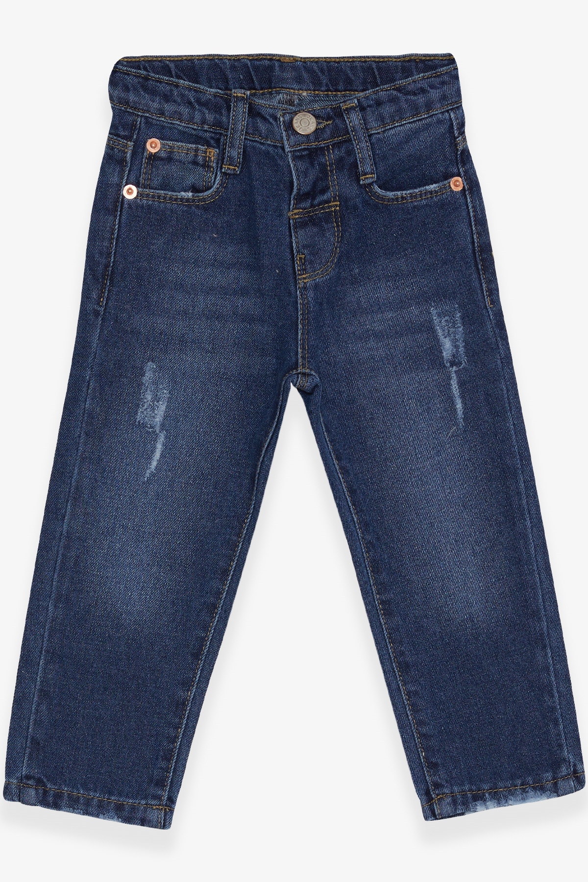Breeze Erkek Çocuk Kot Pantolon Eskitmeli Koyu Mavi (1.5-5 Yaş)