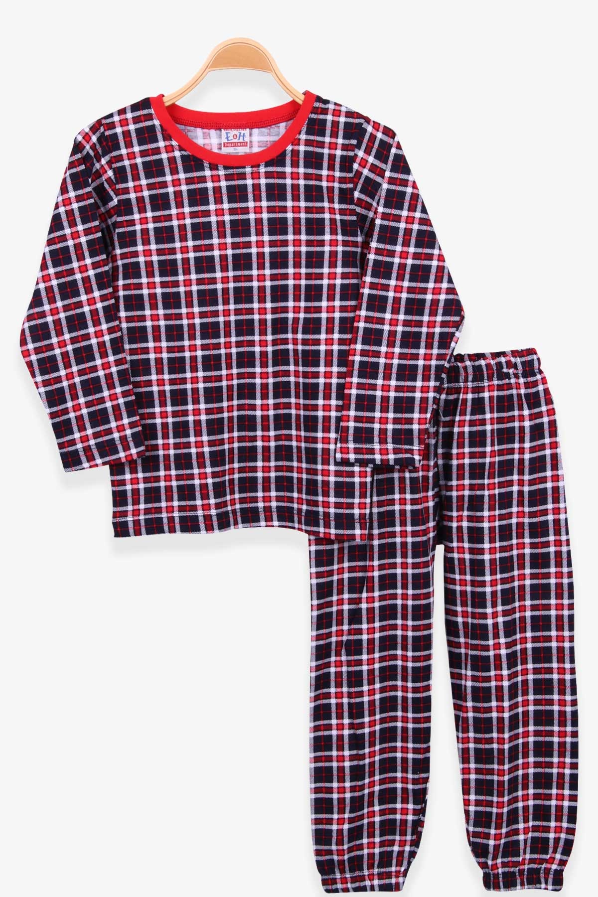 Breeze Erkek Çocuk Pijama Takım Ekoseli Karışık Renk (4-8 Yaş)