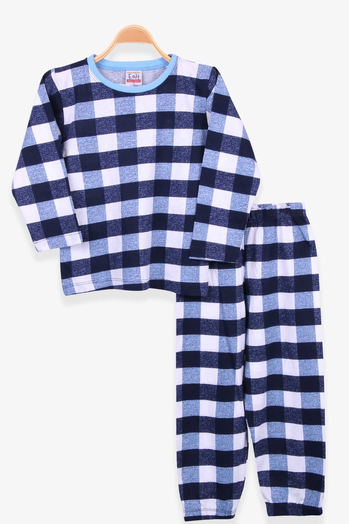 Breeze Erkek Çocuk Pijama Takım Ekoseli Karışık Renk (4-8 Yaş)