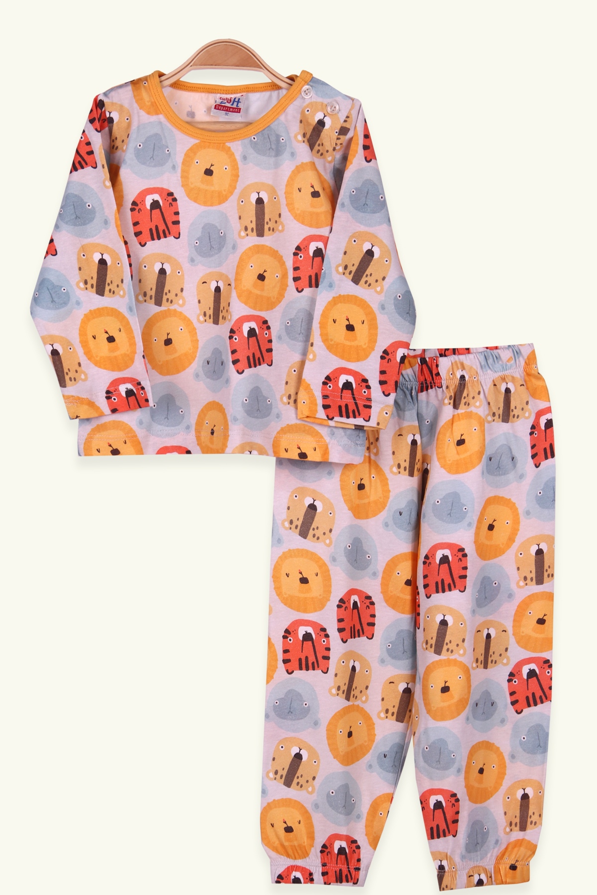 Breeze Erkek Çocuk Pijama Takımı Aslancık Desenli Sarı (2-6 Yaş)