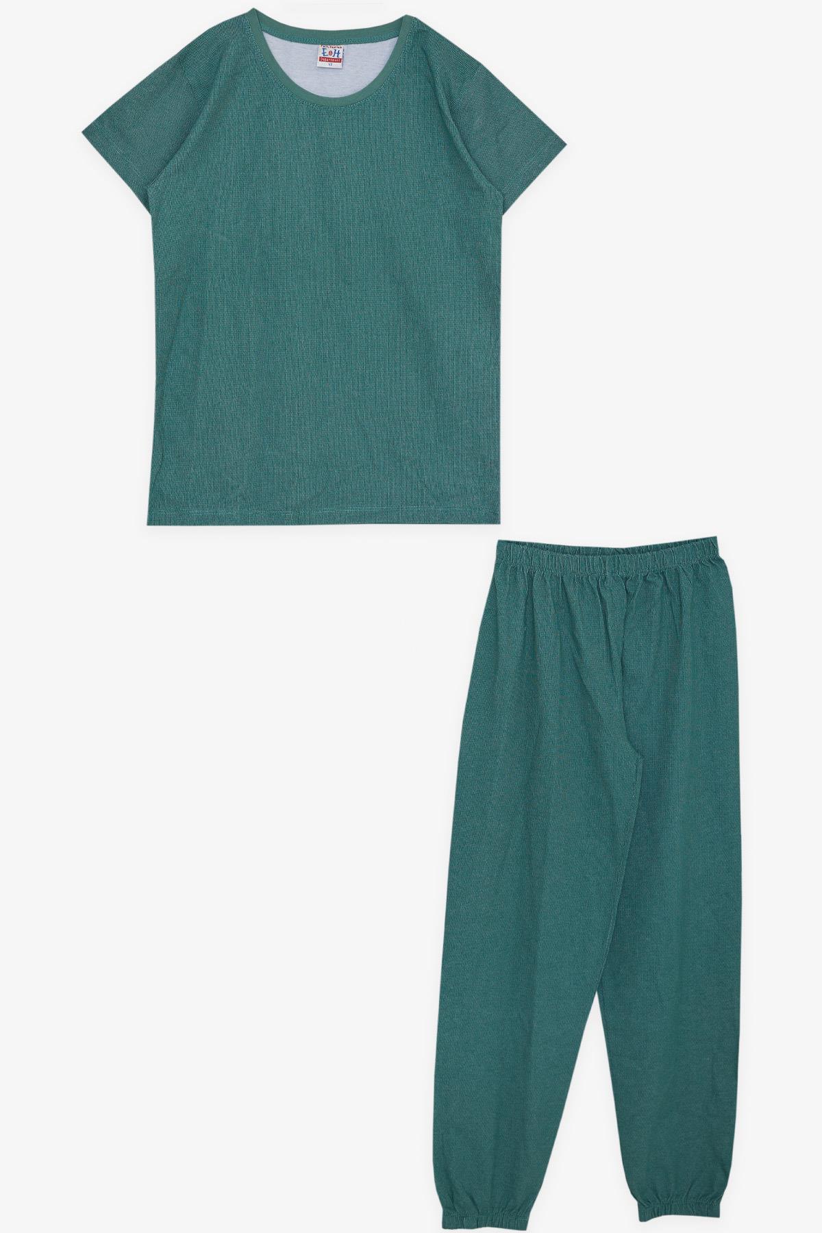 Breeze Erkek Çocuk Pijama Takımı Basic Yeşil (9-14 Yaş)