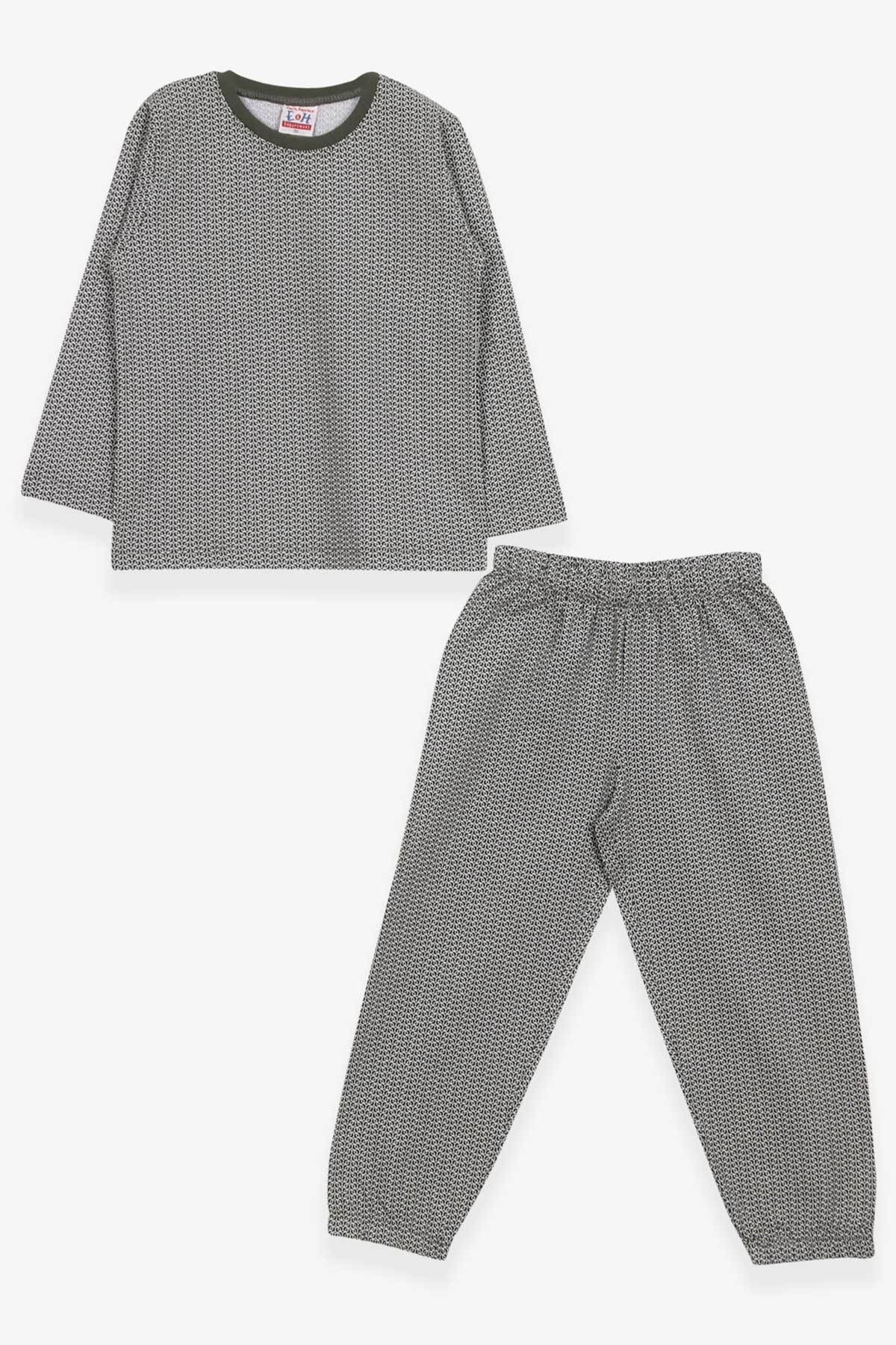 Breeze Erkek Çocuk Pijama Takımı Desenli Yeşil (4-8 Yaş)