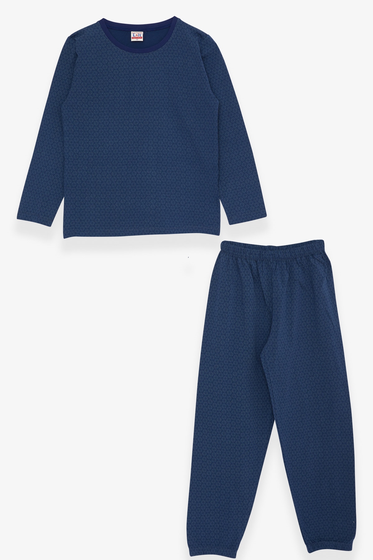 Breeze Erkek Çocuk Pijama Takımı Desenli Koyu Mavi (9-14 Yaş)