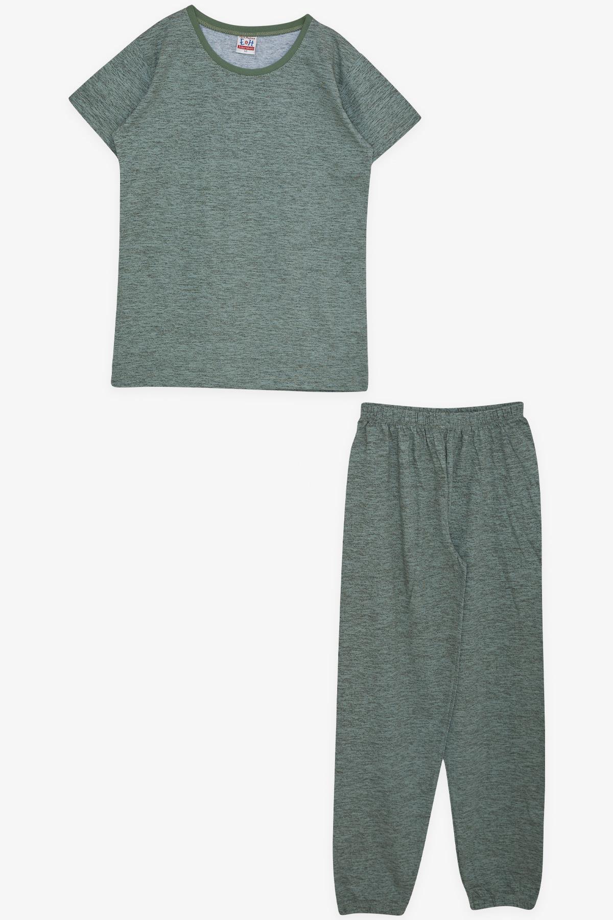 Breeze Erkek Çocuk Pijama Takımı Desenli Mint Yeşili (9-14 Yaş)