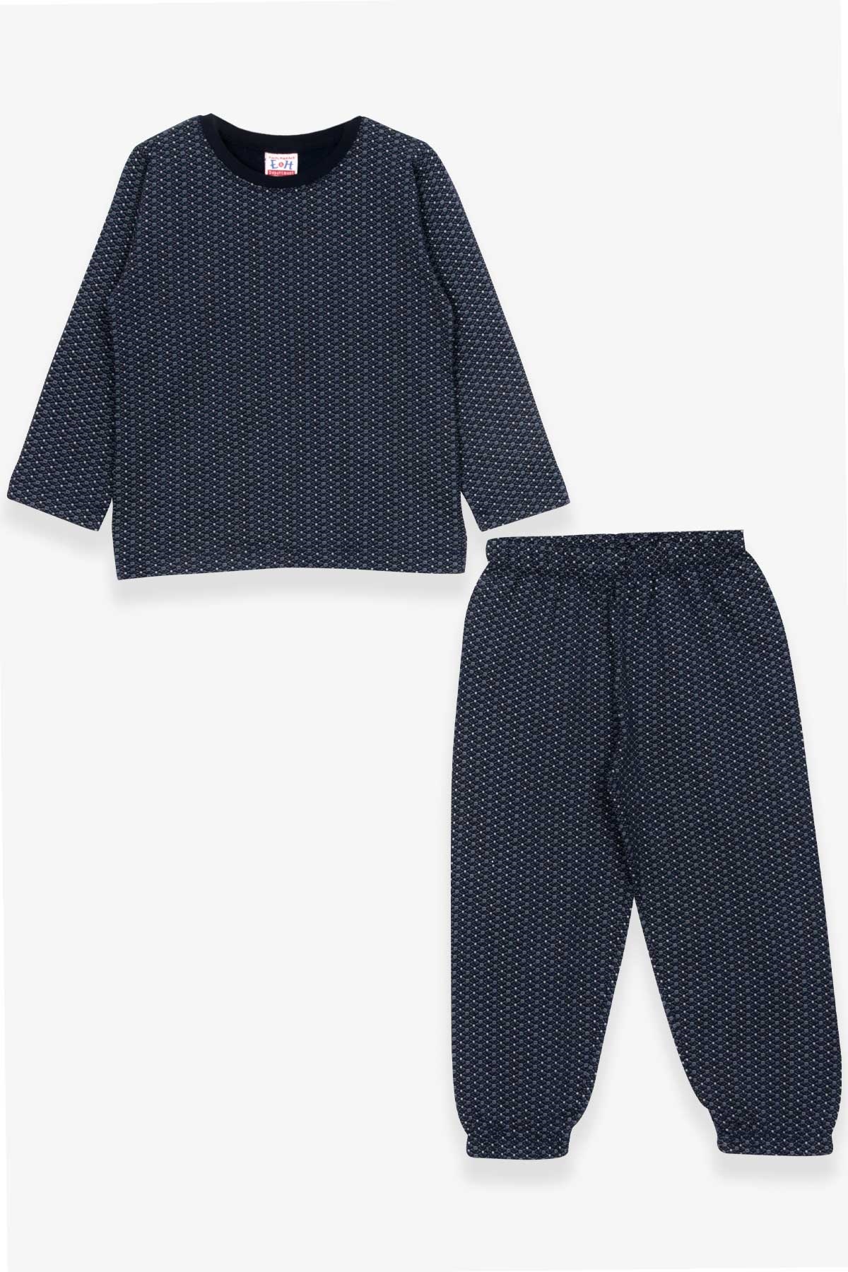 Breeze Erkek Çocuk Pijama Takımı Desenli Lacivert (4-8 Yaş)