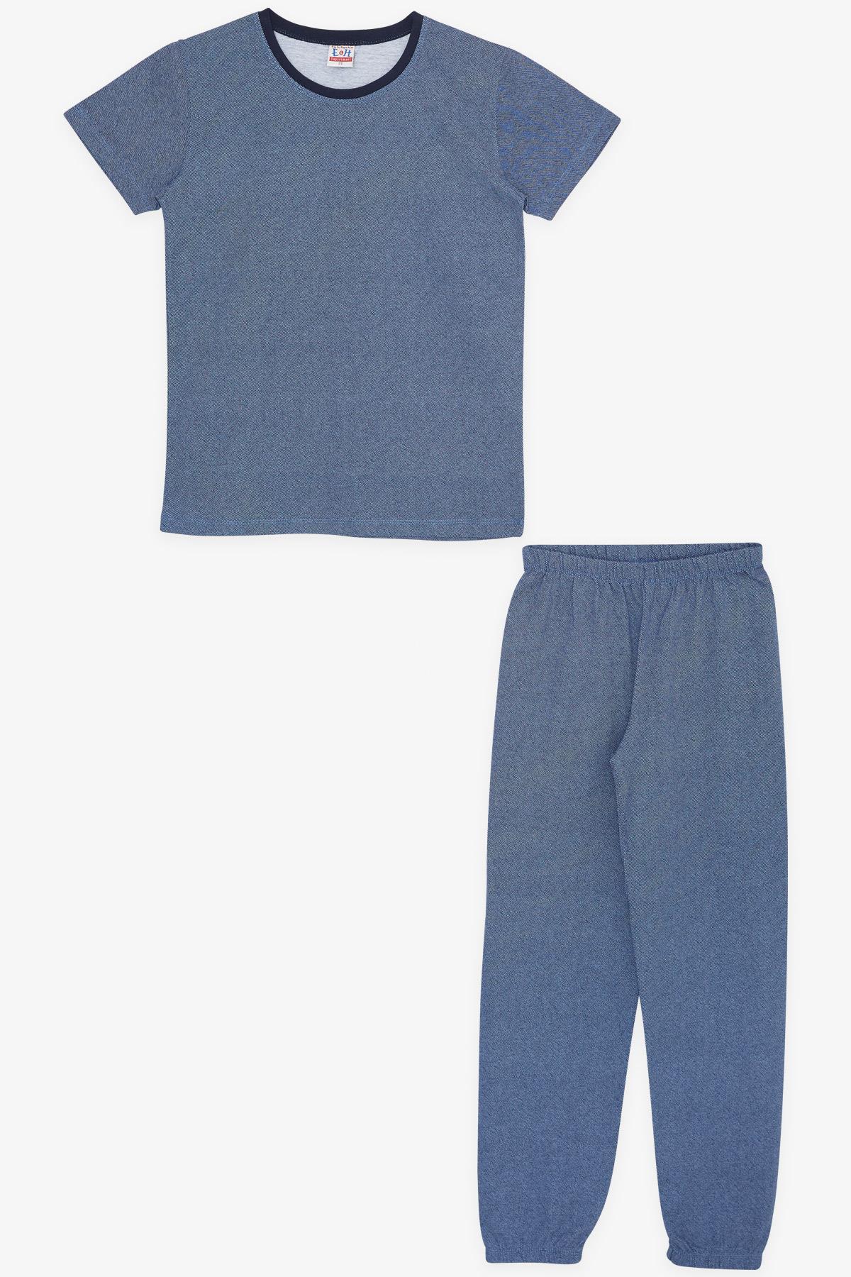 Breeze Erkek Çocuk Pijama Takımı Desenli Lacivert (4-8 Yaş)