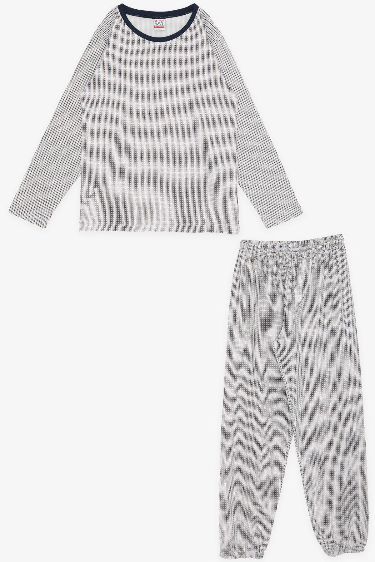 Breeze Erkek Çocuk Pijama Takımı Desenli Ekru (9-12 Yaş)