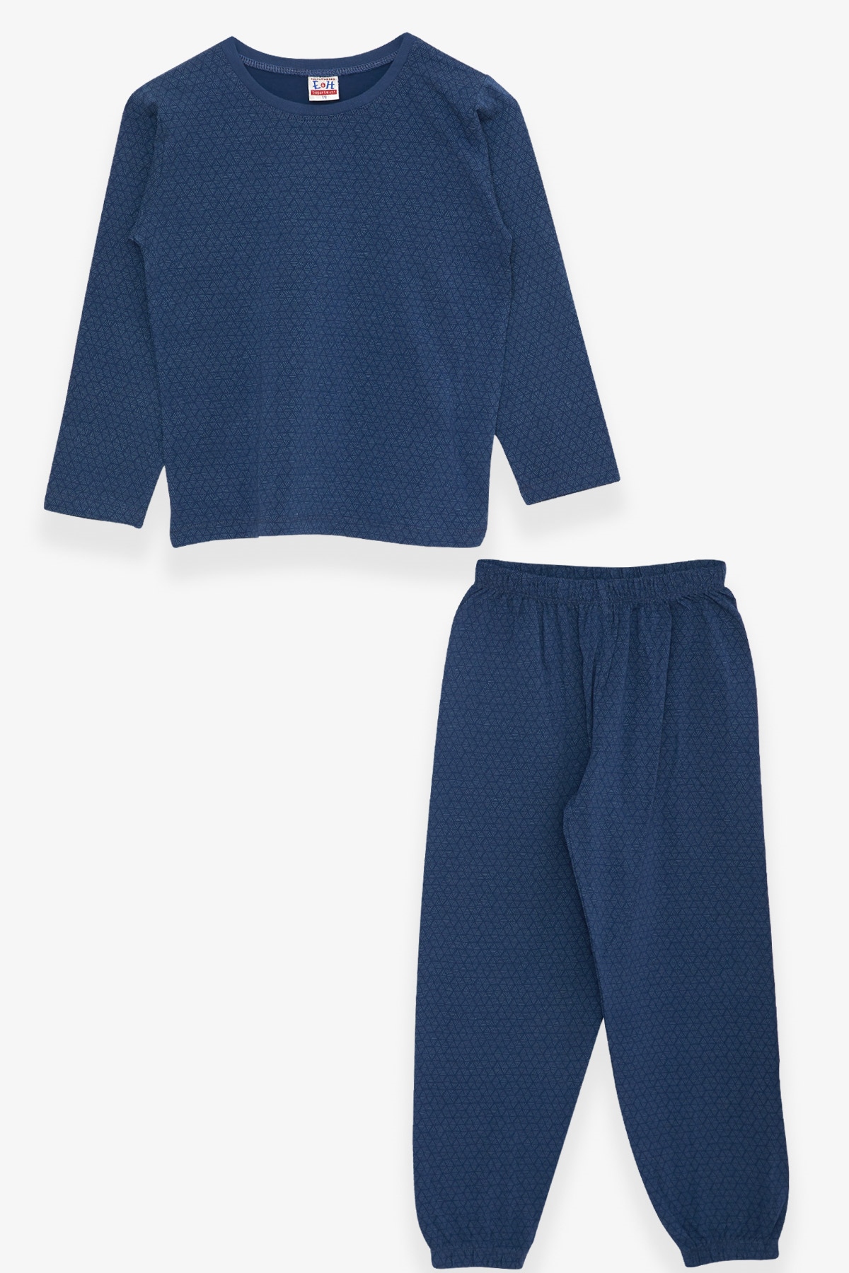 Breeze Erkek Çocuk Pijama Takımı Desenli Koyu Mavi (4-8 Yaş)