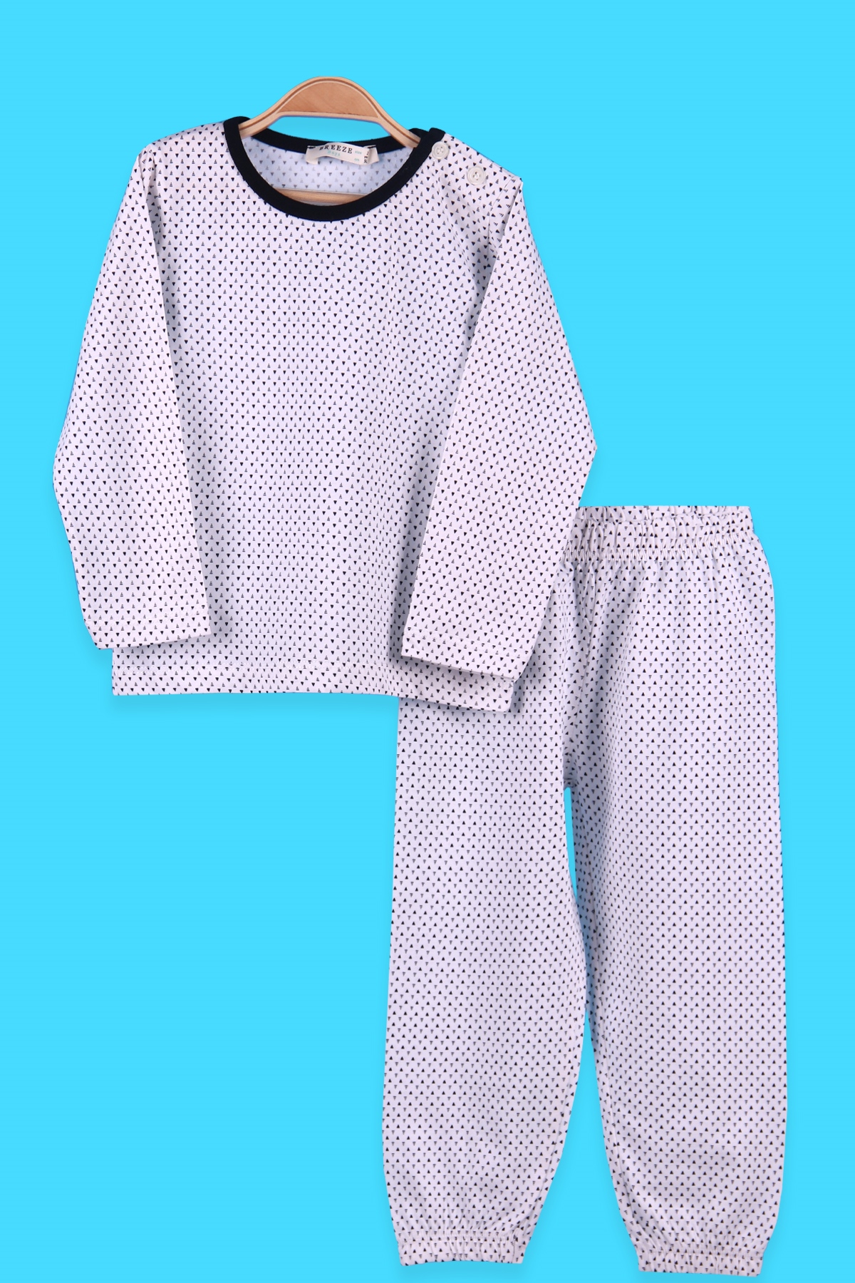 Breeze Erkek Çocuk Pijama Takımı Desenli Ekru (2-6 Yaş)