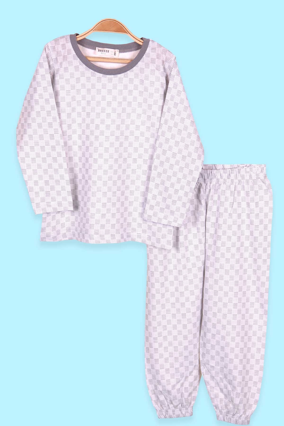 Breeze Erkek Çocuk Pijama Takımı Desenli Ekru (2-6 Yaş)