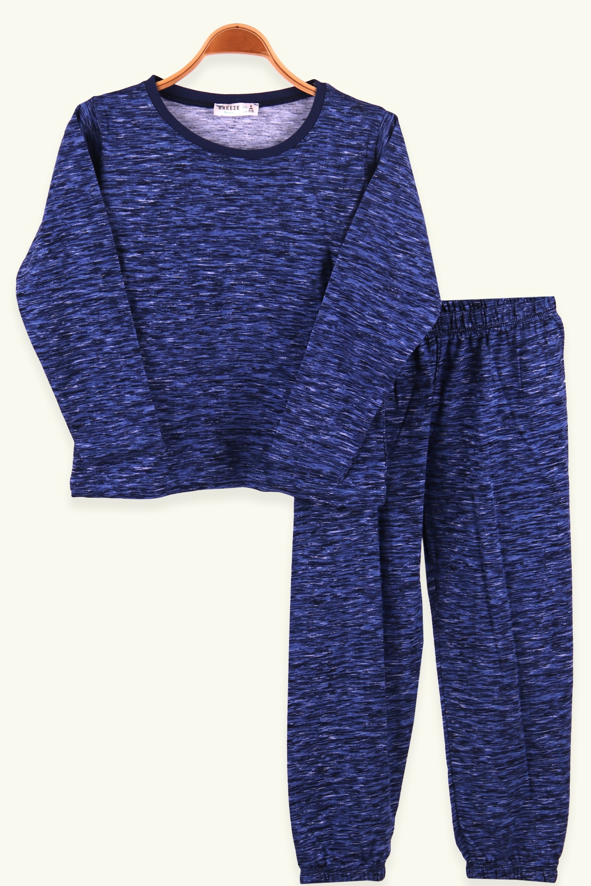 Breeze Erkek Çocuk Pijama Takımı Desenli Koyu Mavi (6-10 Yaş)