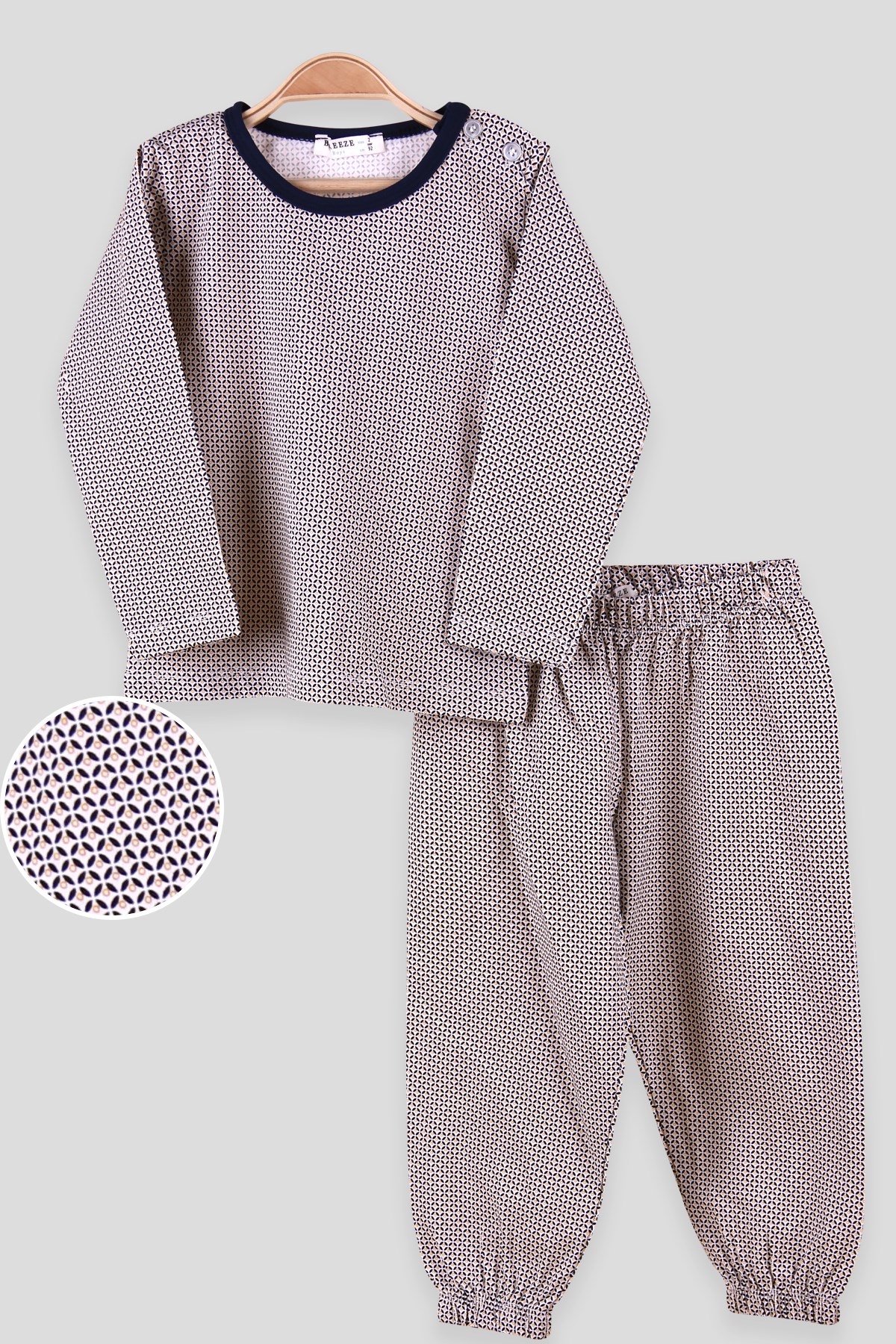 Breeze Erkek Çocuk Pijama Takımı Desenli Lacivert (2-6 Yaş)