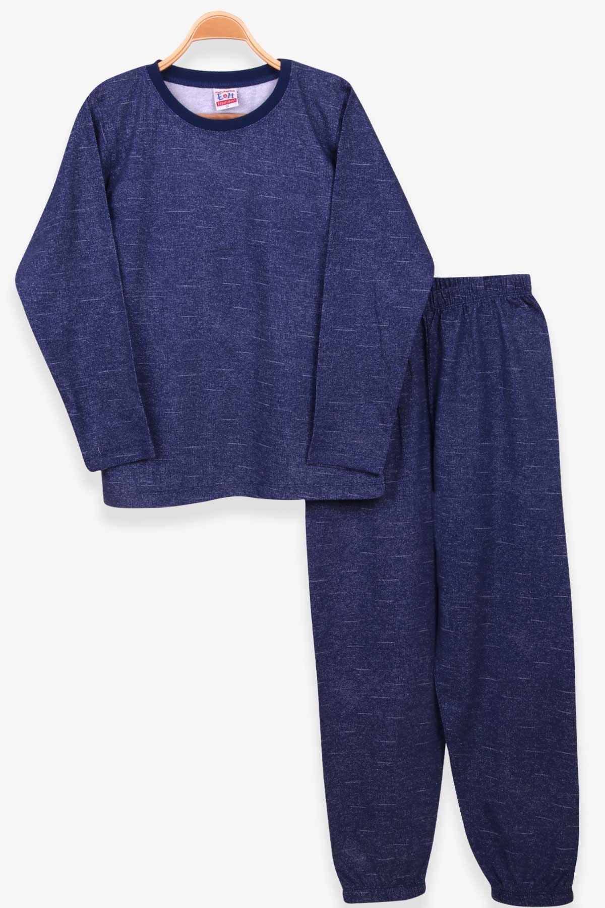 Breeze Erkek Çocuk Pijama Takımı Düz Renk Koyu Mavi (9-14 Yaş)