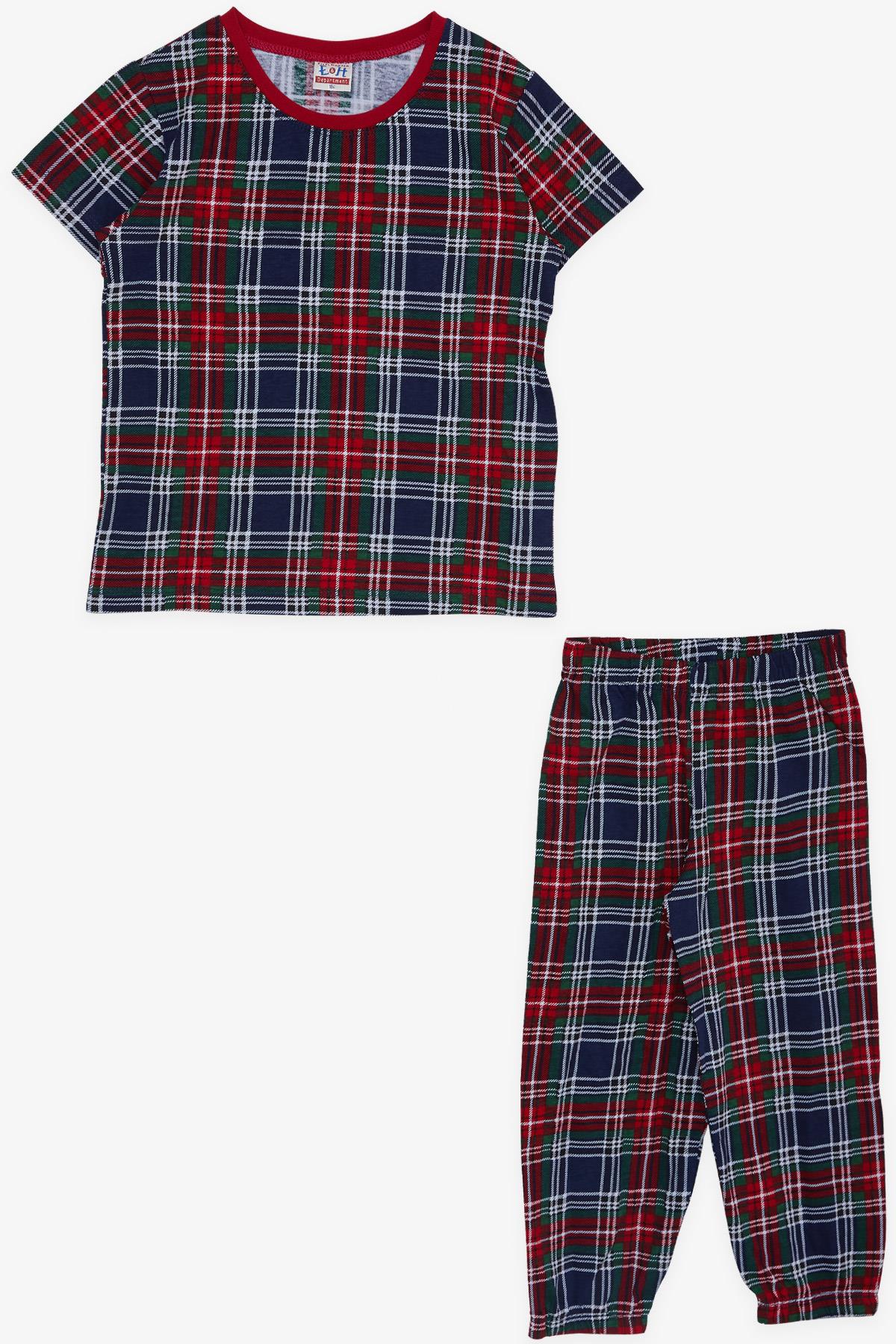 Breeze Erkek Çocuk Pijama Takımı Ekose Desenli Karışık Renk (4-8 Yaş)