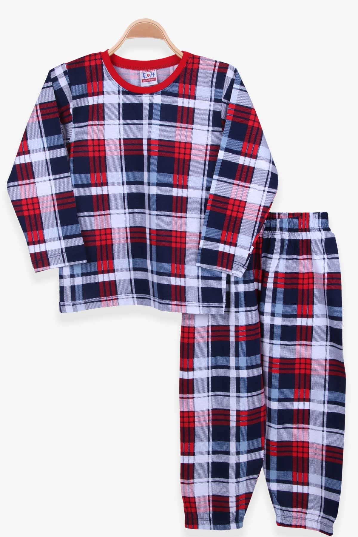 Breeze Erkek Çocuk Pijama Takımı Ekose Desenli Karışık Renk (4-8 Yaş)