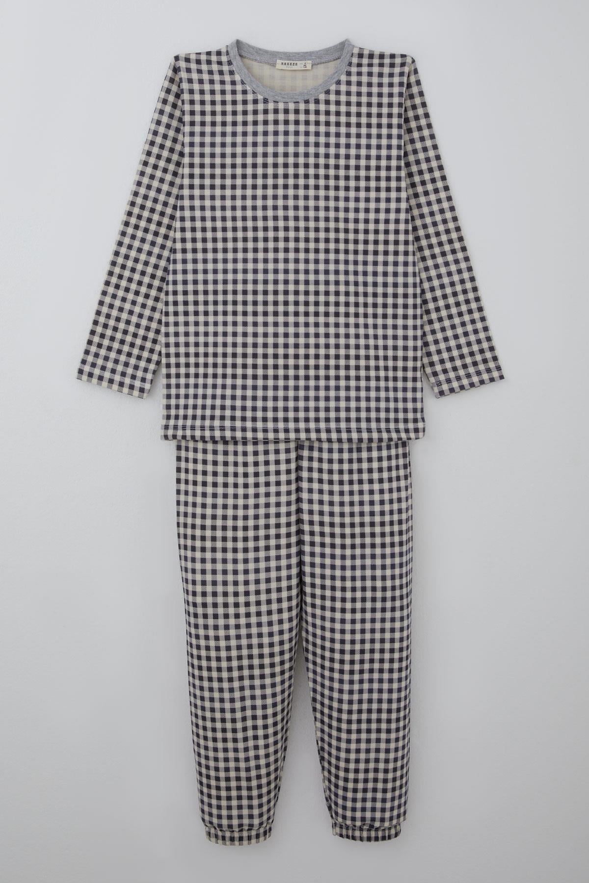 Breeze Erkek Çocuk Pijama Takımı Ekose Desenli Karışık Renk (4-8 Yaş)