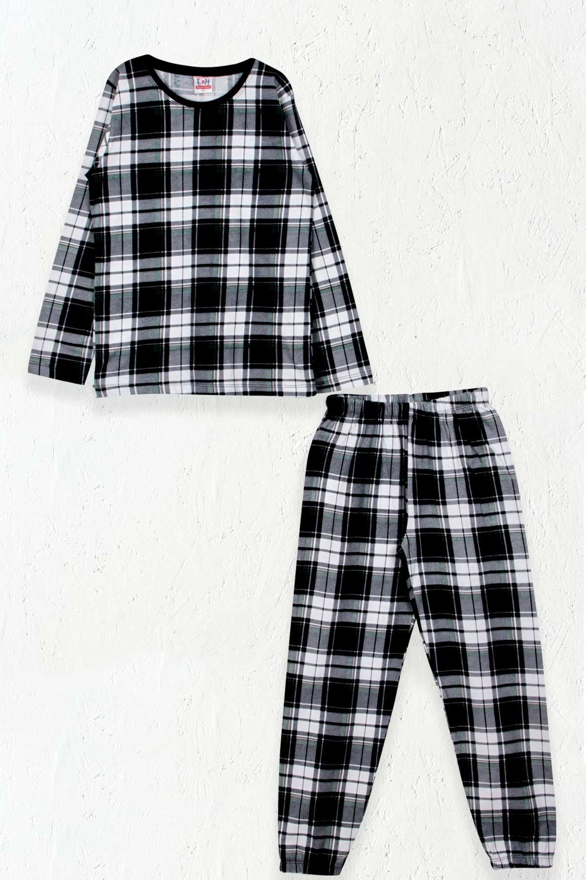 Breeze Erkek Çocuk Pijama Takımı Ekose Desenli Karışık Renk (9-12 Yaş)