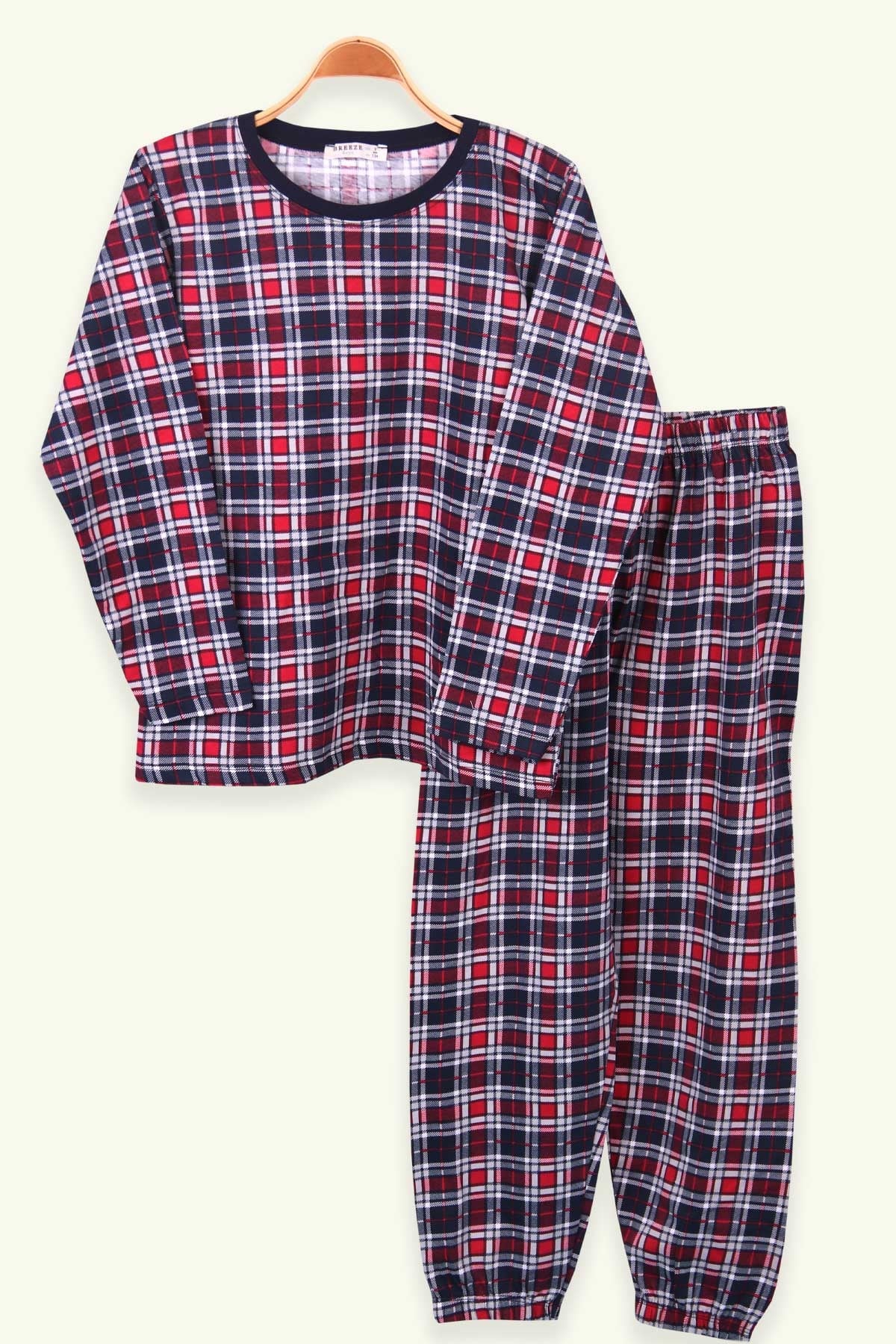 Breeze Erkek Çocuk Pijama Takımı Ekoseli Karışık Renk (9-12 Yaş)