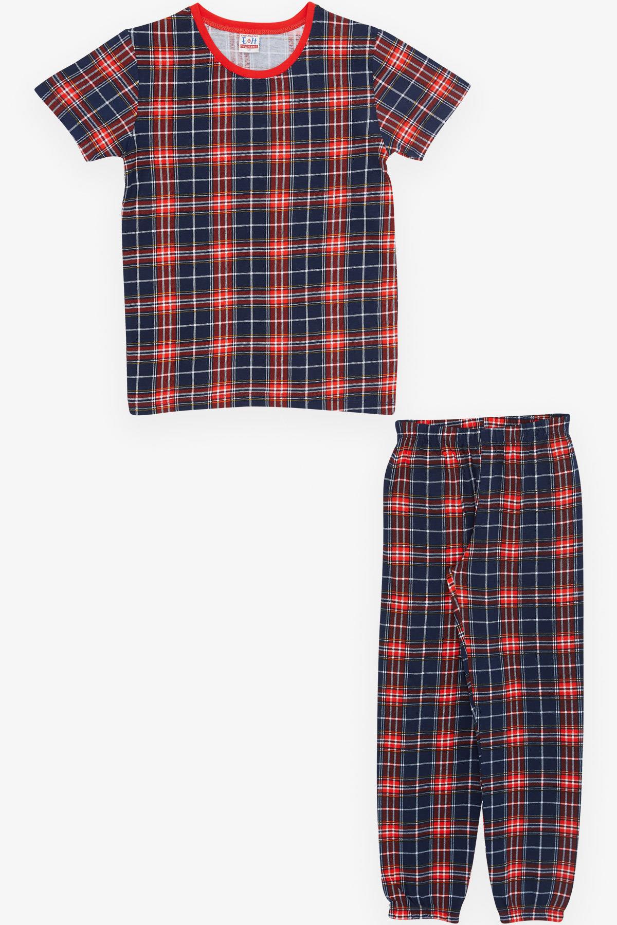 Breeze Erkek Çocuk Pijama Takımı Ekose Desenli Karışık Renk (4-8 Yaş)