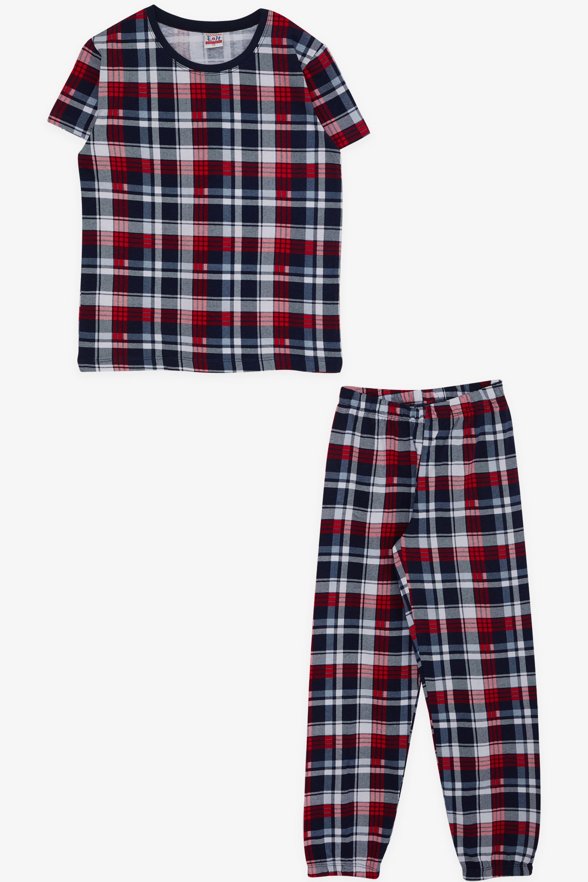 Breeze Erkek Çocuk Pijama Takımı Ekose Desenli Karışık Renk (6-8 Yaş)