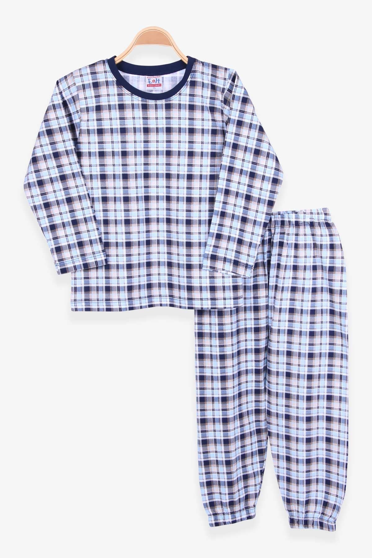 Breeze Erkek Çocuk Pijama Takımı Ekose Desenli Karışık Renk (4-8 Yaş)