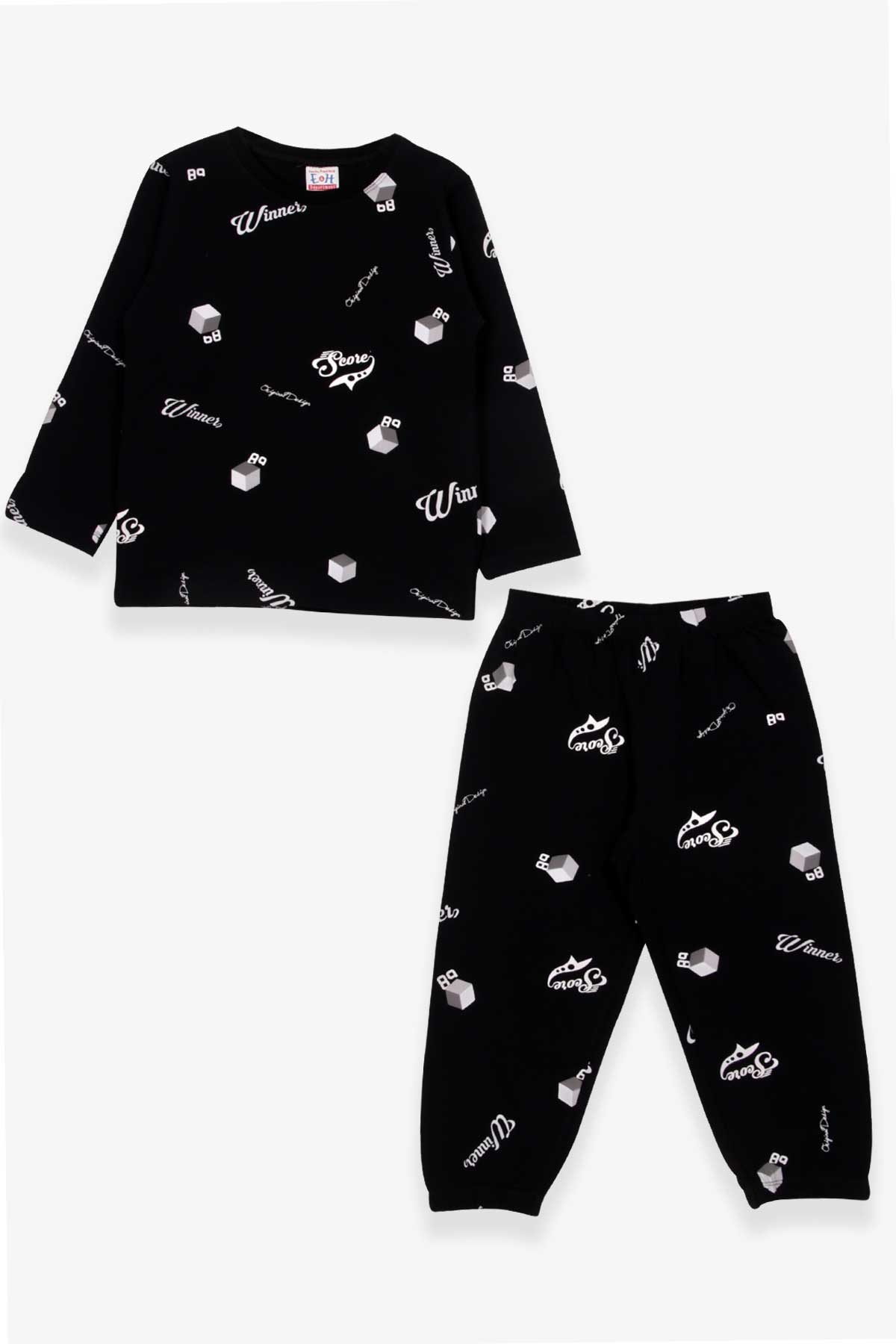 Breeze Erkek Çocuk Pijama Takımı Oyun Temalı Siyah (4-8 Yaş)