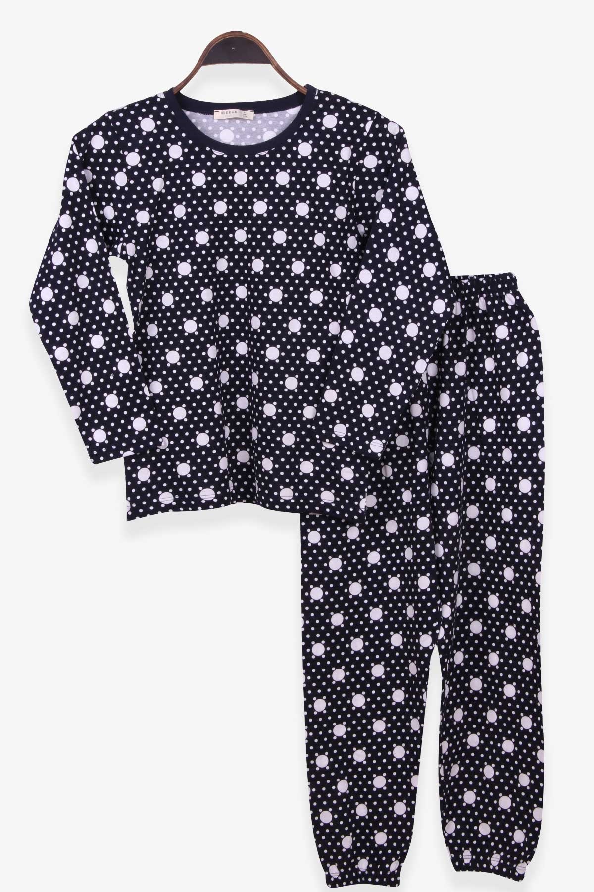 Breeze Erkek Çocuk Pijama Takımı Puantiyeli Lacivert (9-12 Yaş)