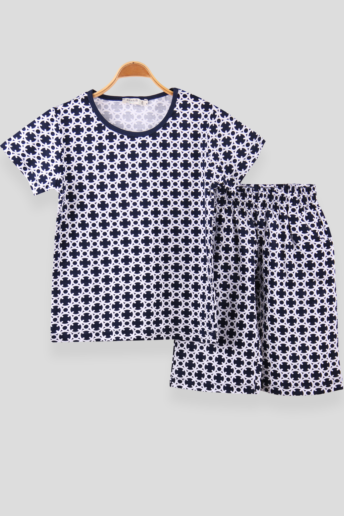 Breeze Erkek Çocuk Şortlu Pijama Takımı Desenli Lacivert (6-12 Yaş)