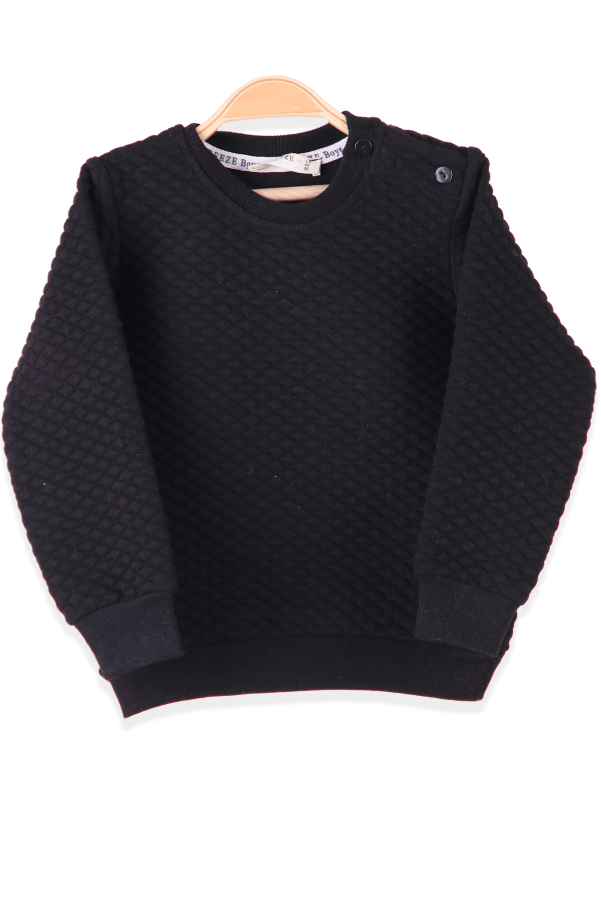 BREEZE Erkek Çocuk Sweat Desenli Siyah (1.5-5 Yaş)