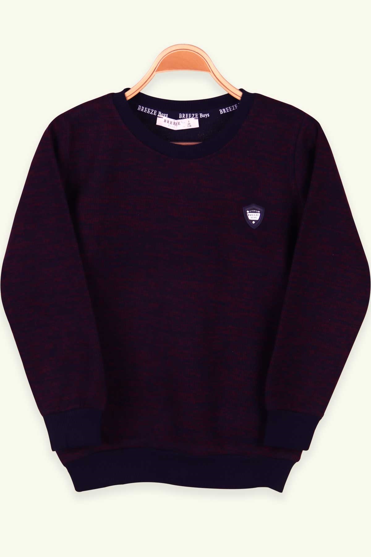 Breeze Erkek Çocuk Sweatshirt Armalı Bordo (5-10 Yaş)