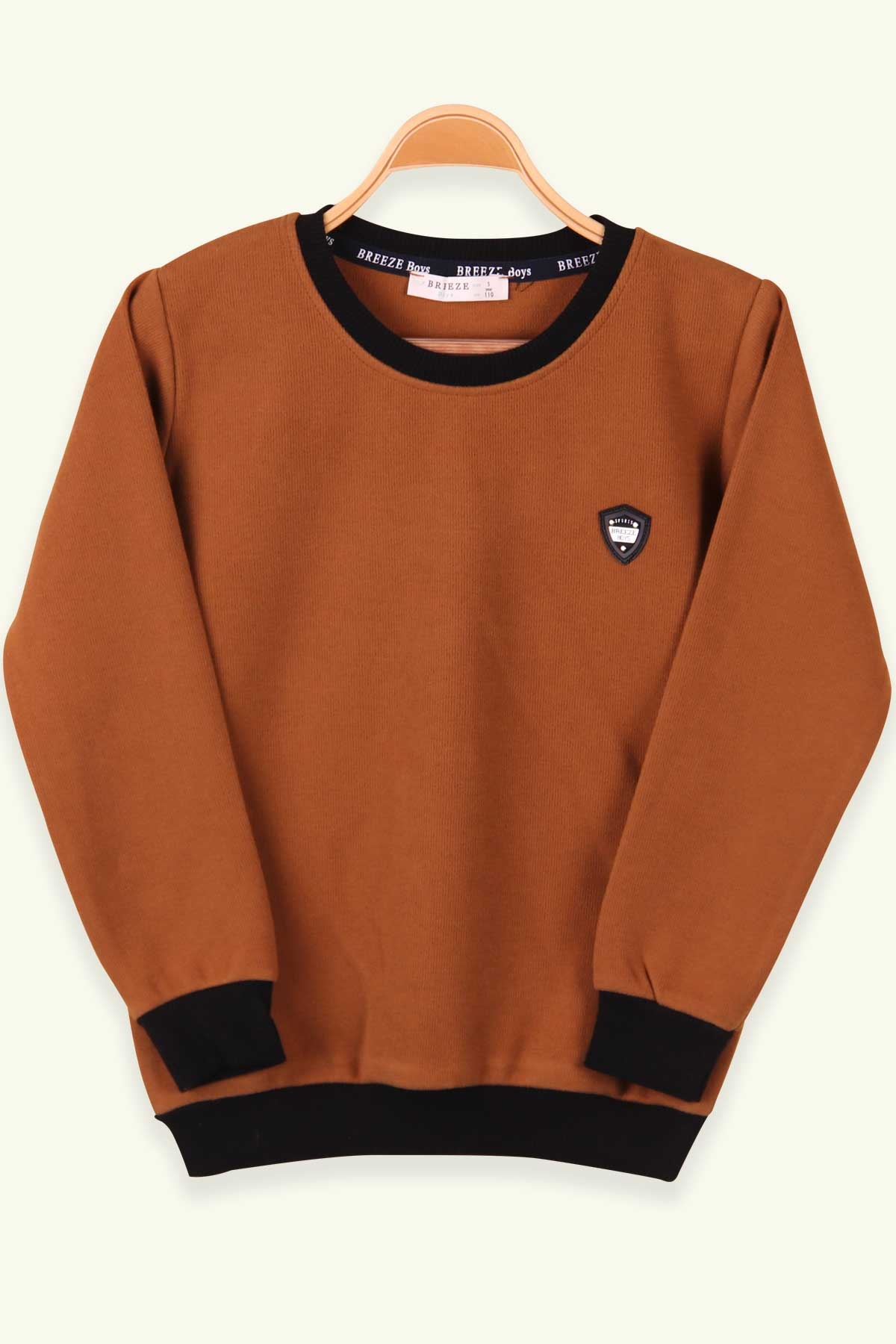 Breeze Erkek Çocuk Sweatshirt Armalı Kahverengi (5-10 Yaş)