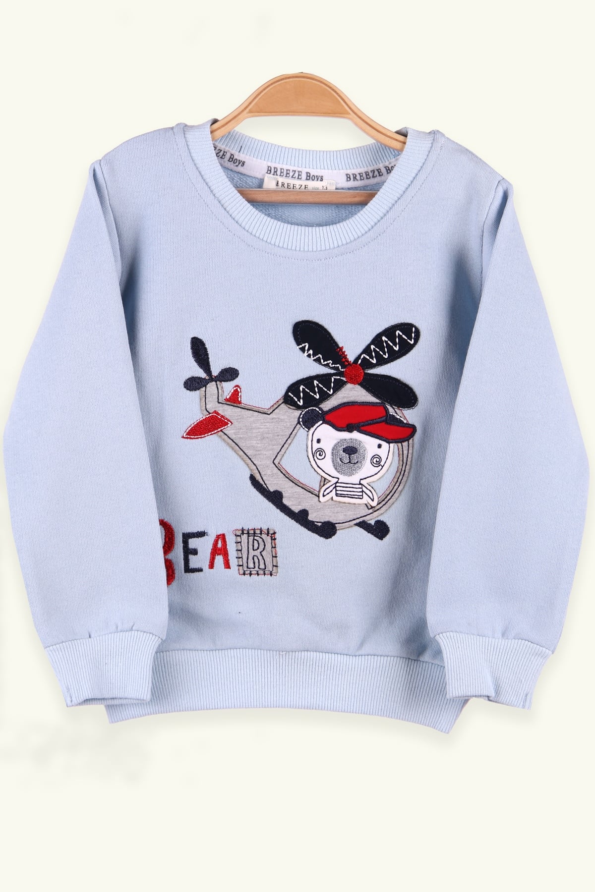 Breeze Erkek Çocuk Sweatshirt Ayıcıklı Turkuaz (1.5-5 Yaş)