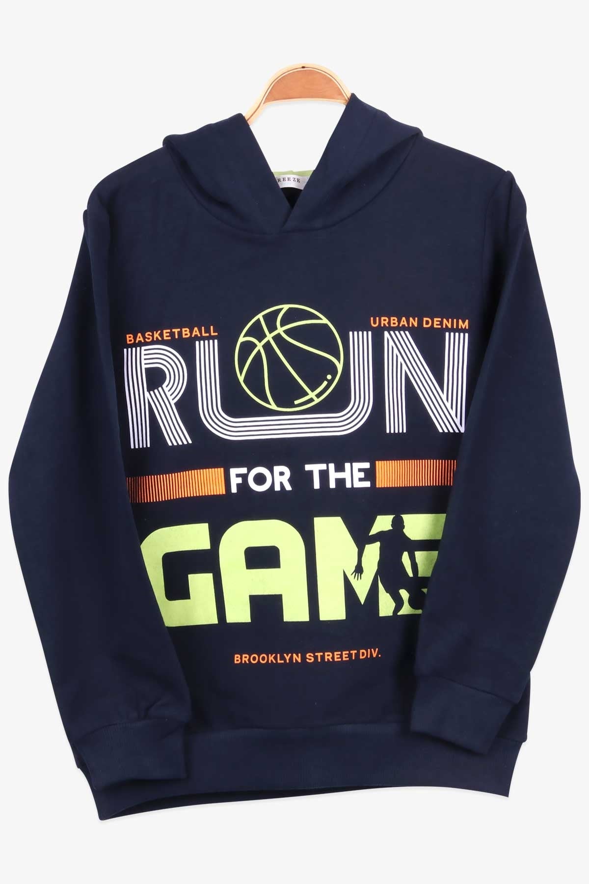 Breeze Erkek Çocuk Sweatshirt Basketbol Temalı Lacivert (8-14 Yaş)