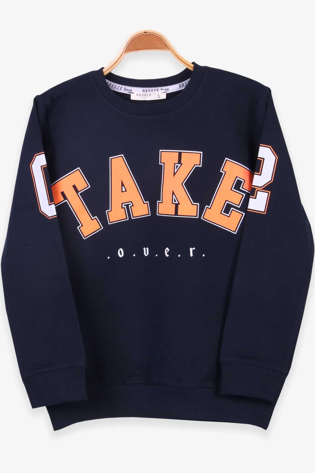 Breeze Erkek Çocuk Sweatshirt Baskılı Lacivert (8-14 Yaş)