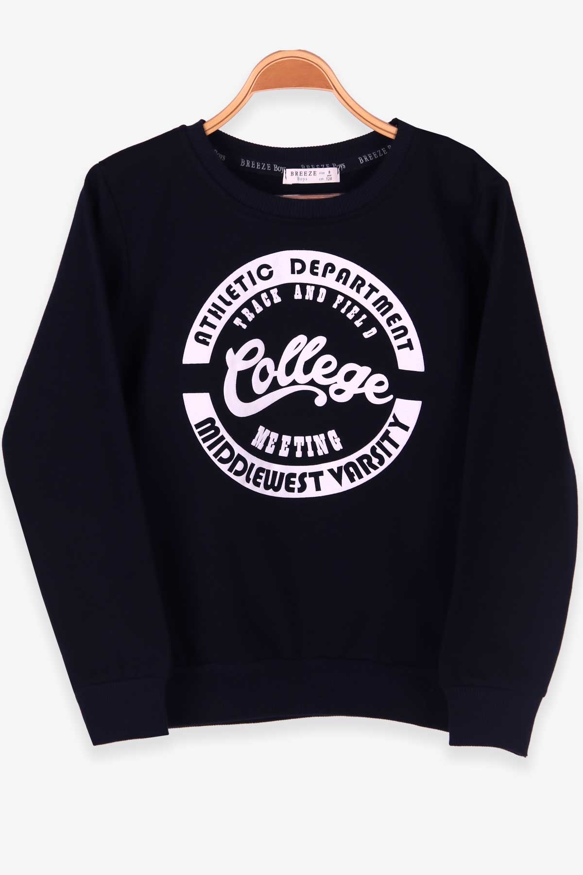 Breeze Erkek Çocuk Sweatshirt Baskılı Lacivert (8-14 Yaş)