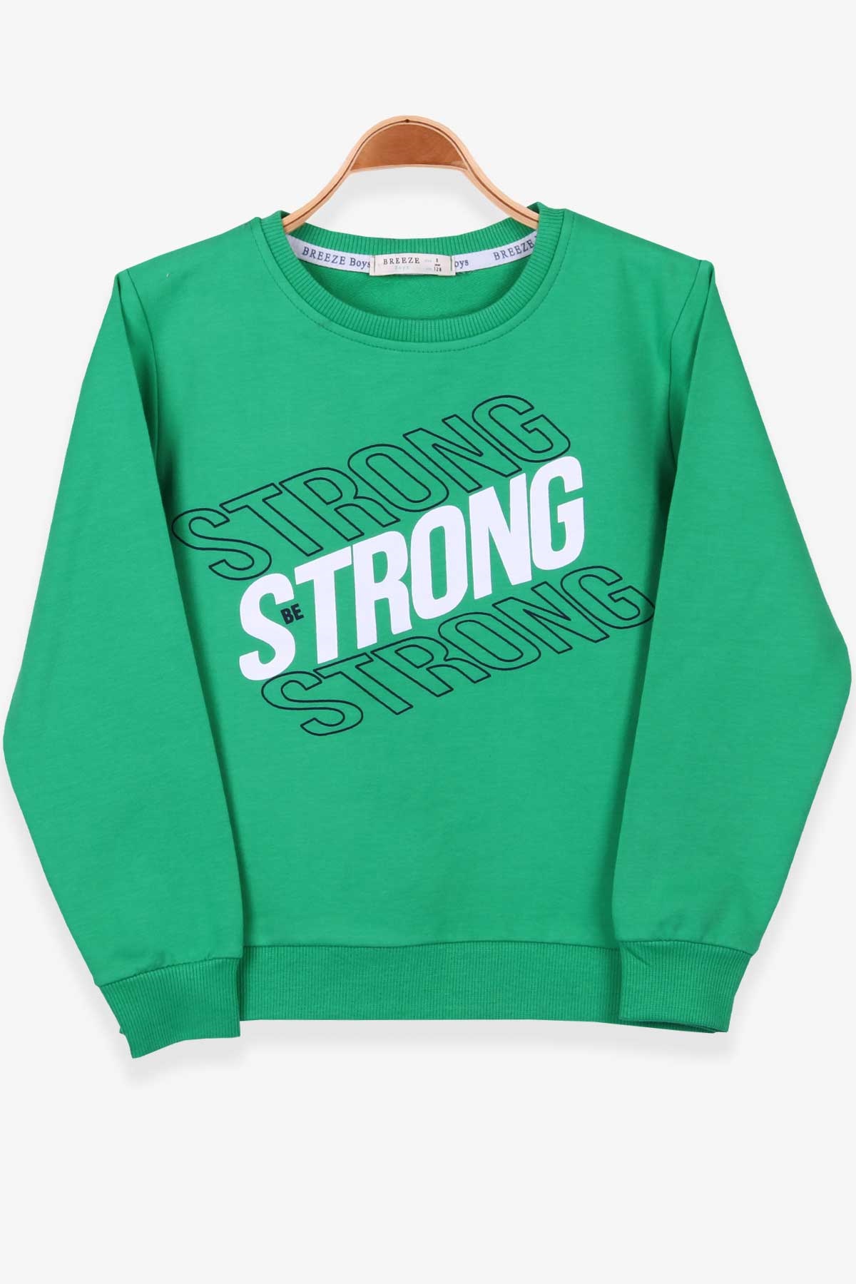 Breeze Erkek Çocuk Sweatshirt Baskılı Yeşil (8-14 Yaş)