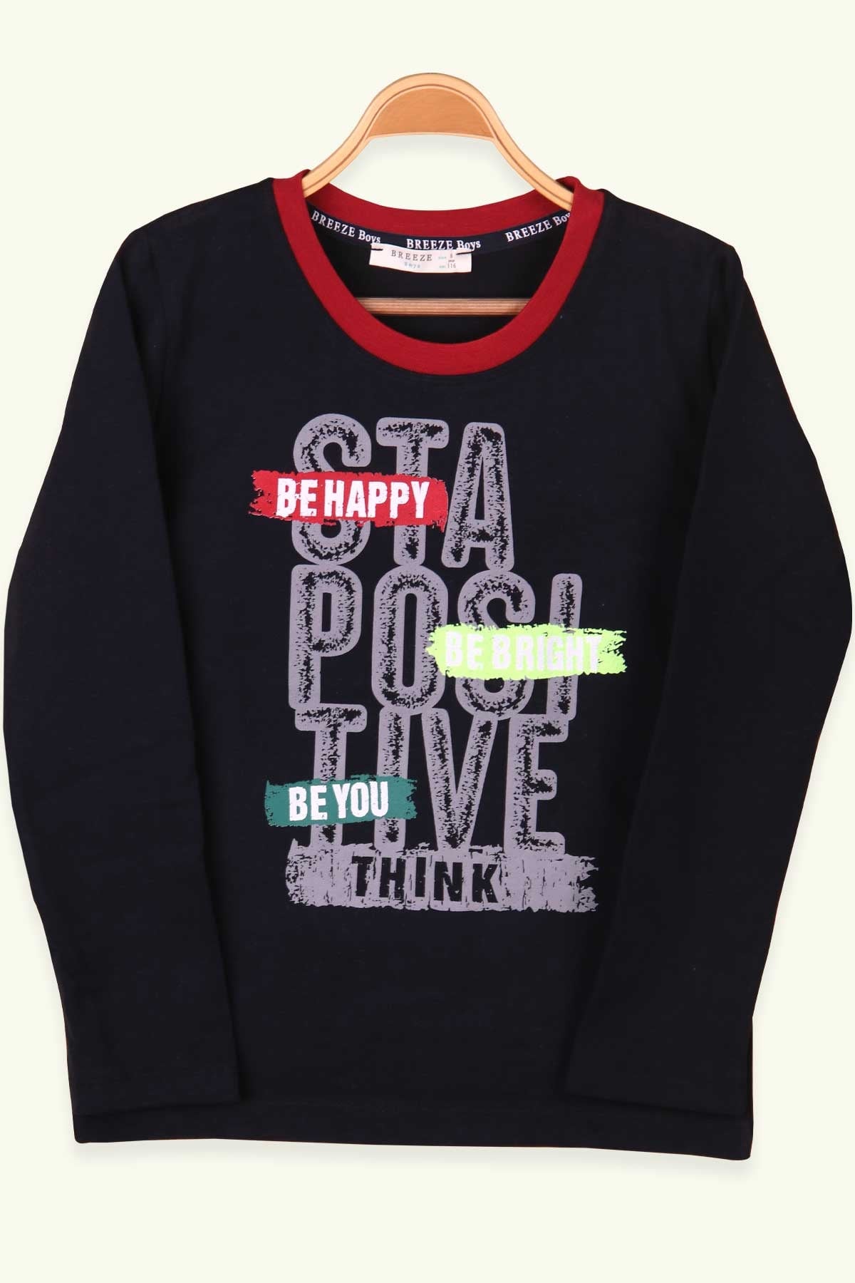 Breeze Erkek Çocuk Sweatshirt Baskılı Siyah (6-12 Yaş)