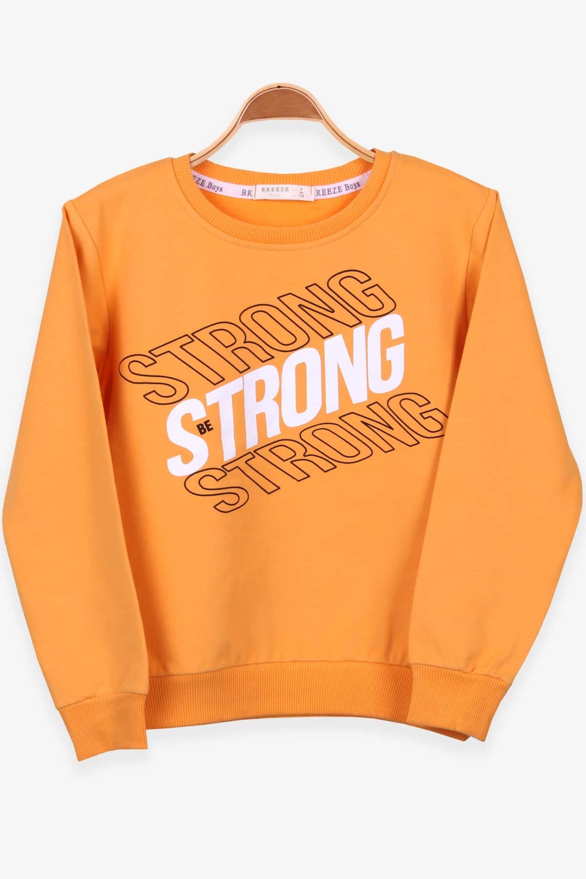 Breeze Erkek Çocuk Sweatshirt Baskılı Hardal Sarı (8-14 Yaş)