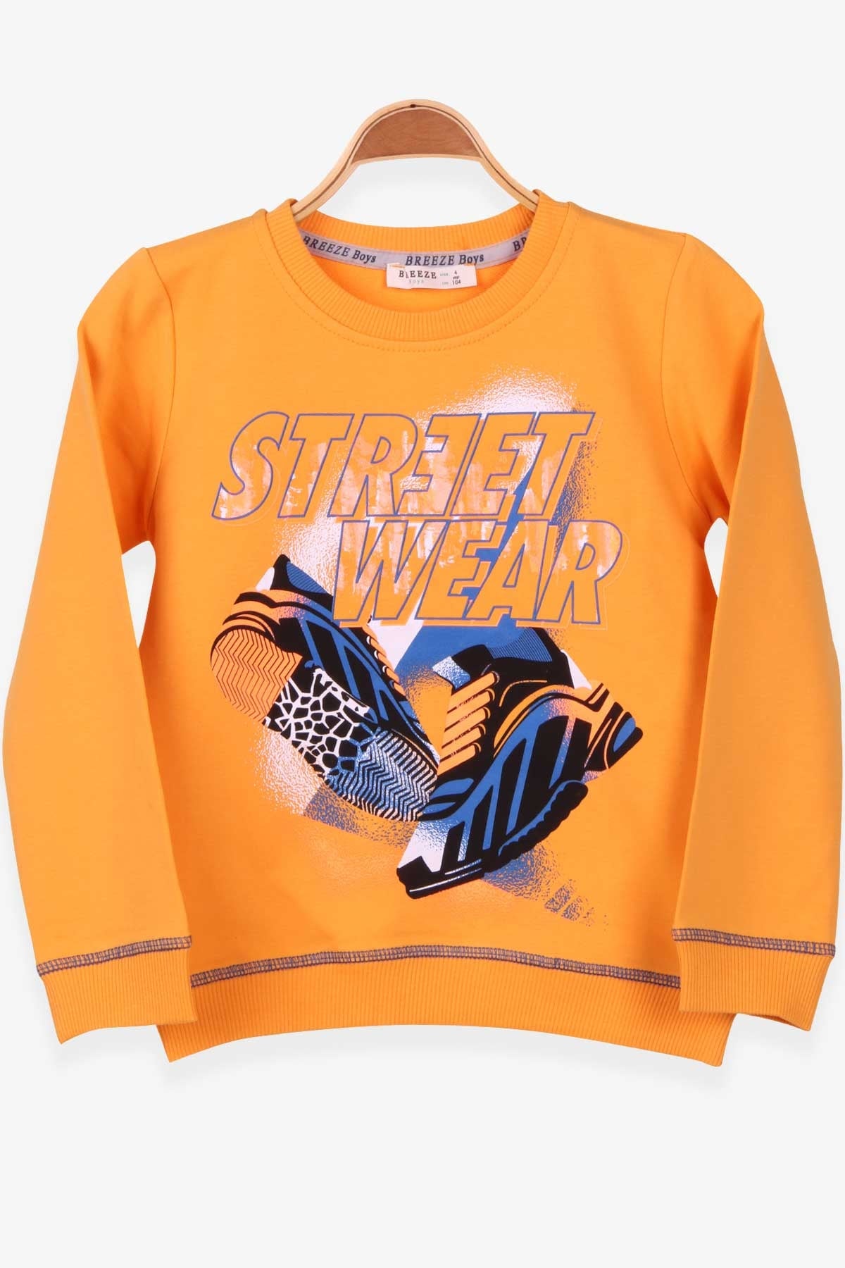 Breeze Erkek Çocuk Sweatshirt Baskılı Hardal Sarı (4-8 Yaş)