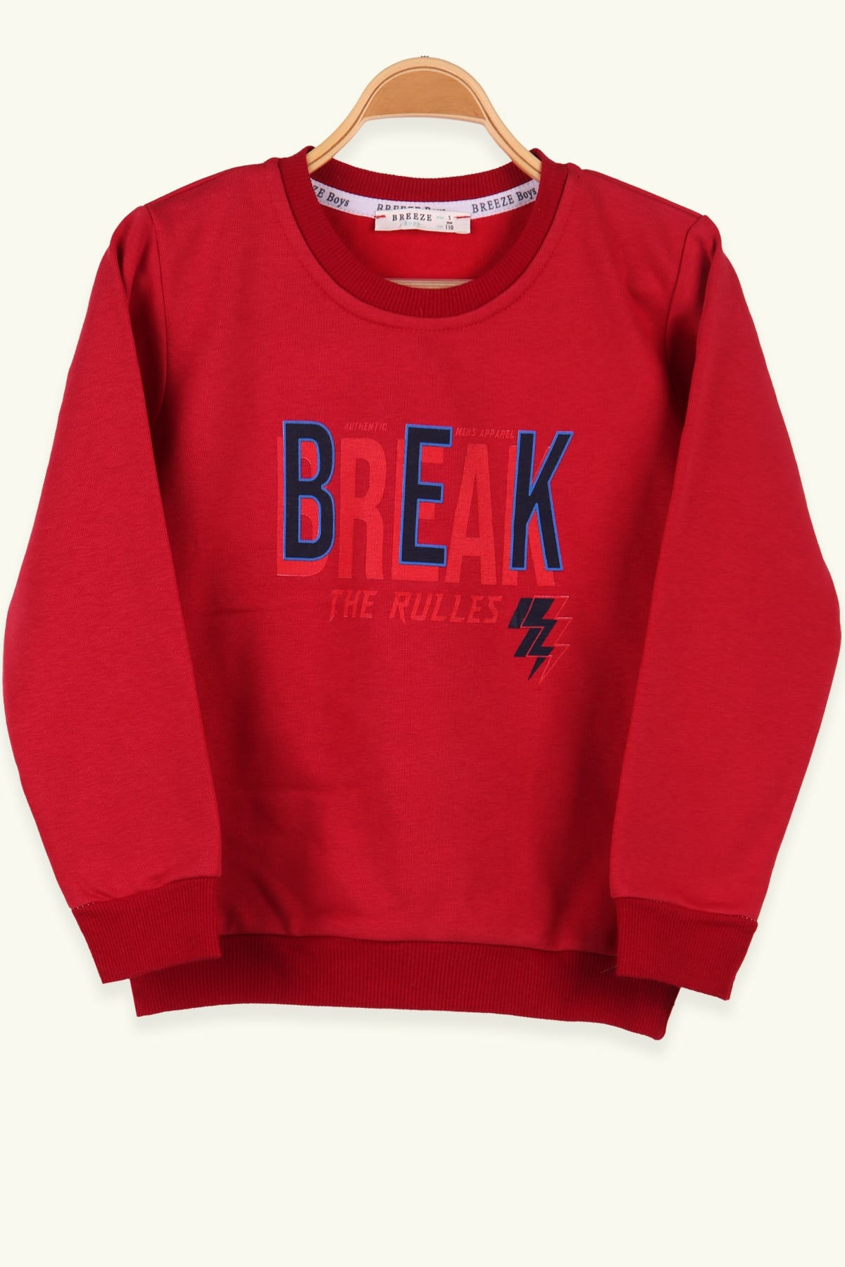 Breeze Erkek Çocuk Sweatshirt Baskılı Kırmızı (5-10 Yaş)