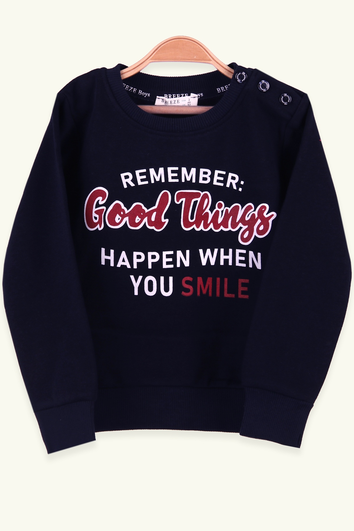 Breeze Erkek Çocuk Sweatshirt Baskılı Lacivert (2-6 Yaş)