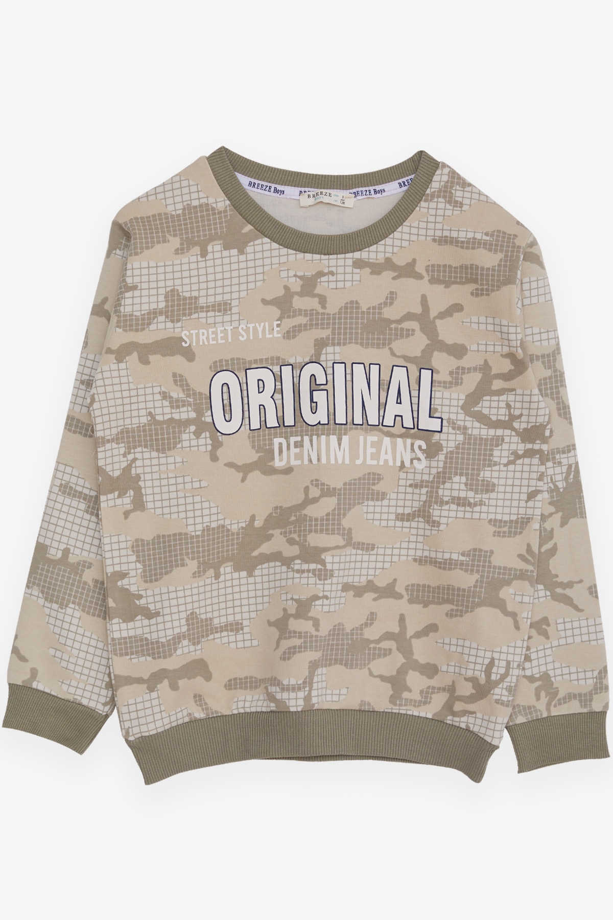 Breeze Erkek Çocuk Sweatshirt Kamuflaj Desenli Karışık Renk (5-9 Yaş)