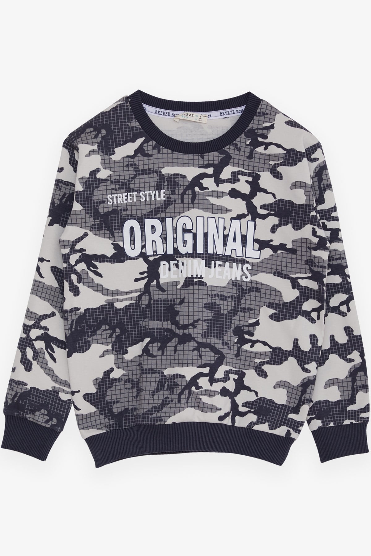 Breeze Erkek Çocuk Sweatshirt Kamuflaj Desenli Karışık Renk (5-9 Yaş)
