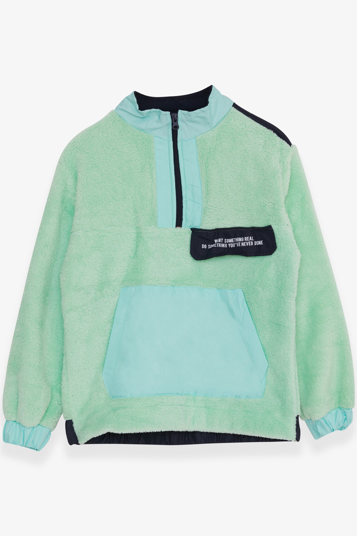 Breeze Erkek Çocuk Sweatshirt Kanguru Cepli Su Yeşili (10-14 Yaş)