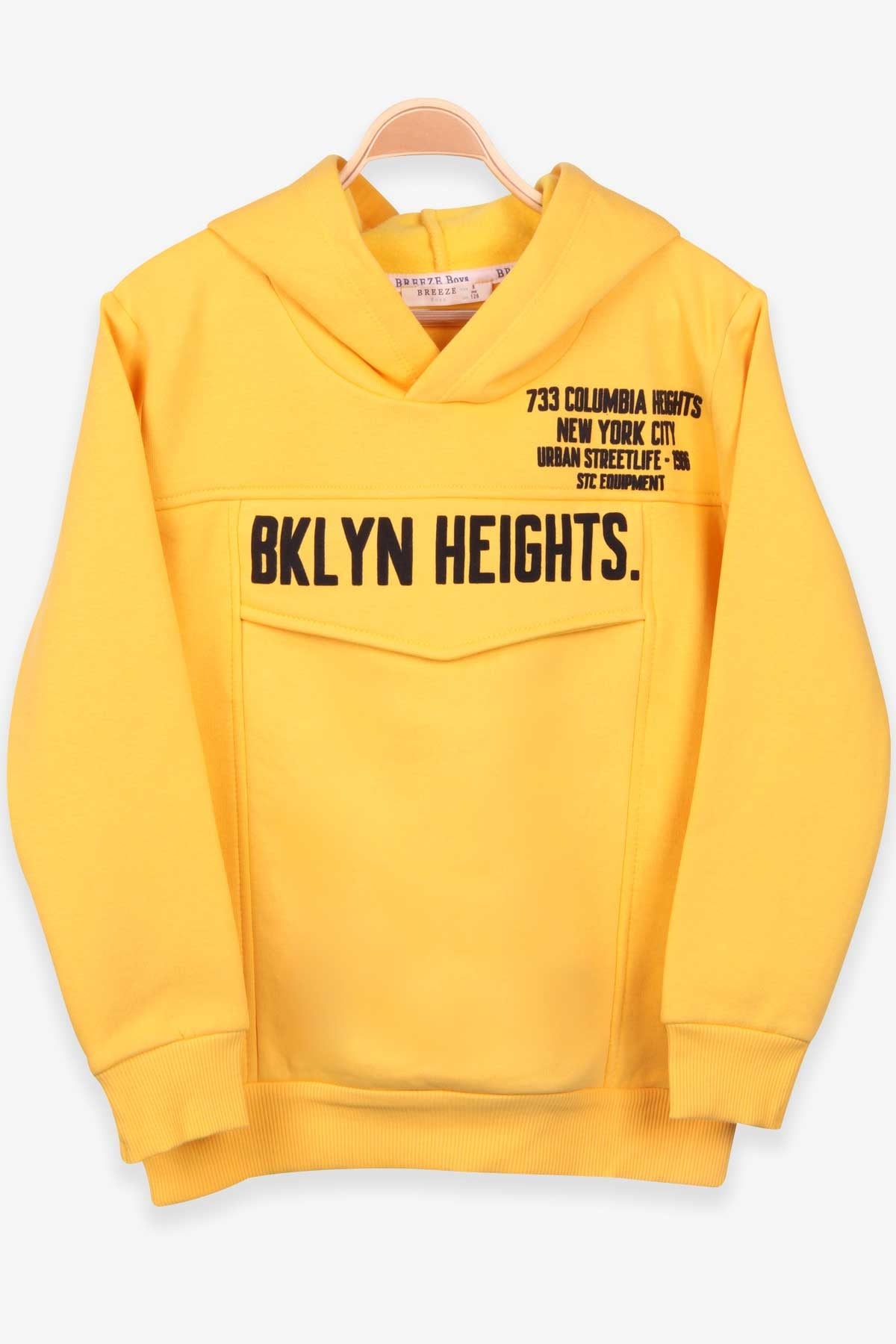 Breeze Erkek Çocuk Sweatshirt Kapüşonlu Sarı (8-14 Yaş)